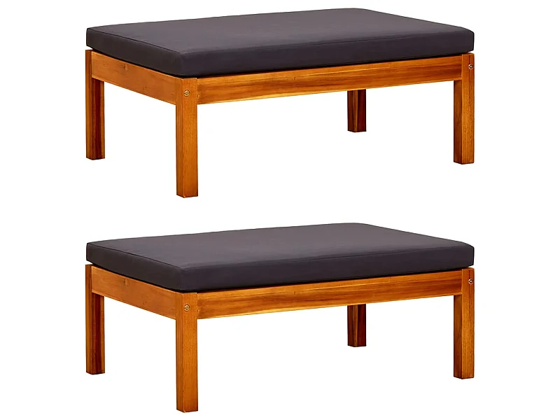 2 pcs Canapés de jardin Bois d'acacia massif LQF42923