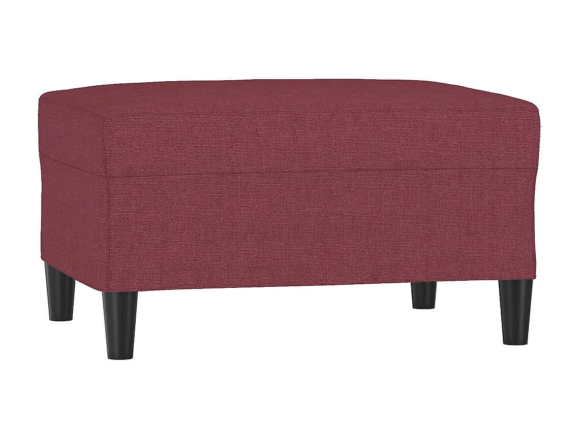 Reposapiés de tela rojo tinto 70x55x41 cm ES54435