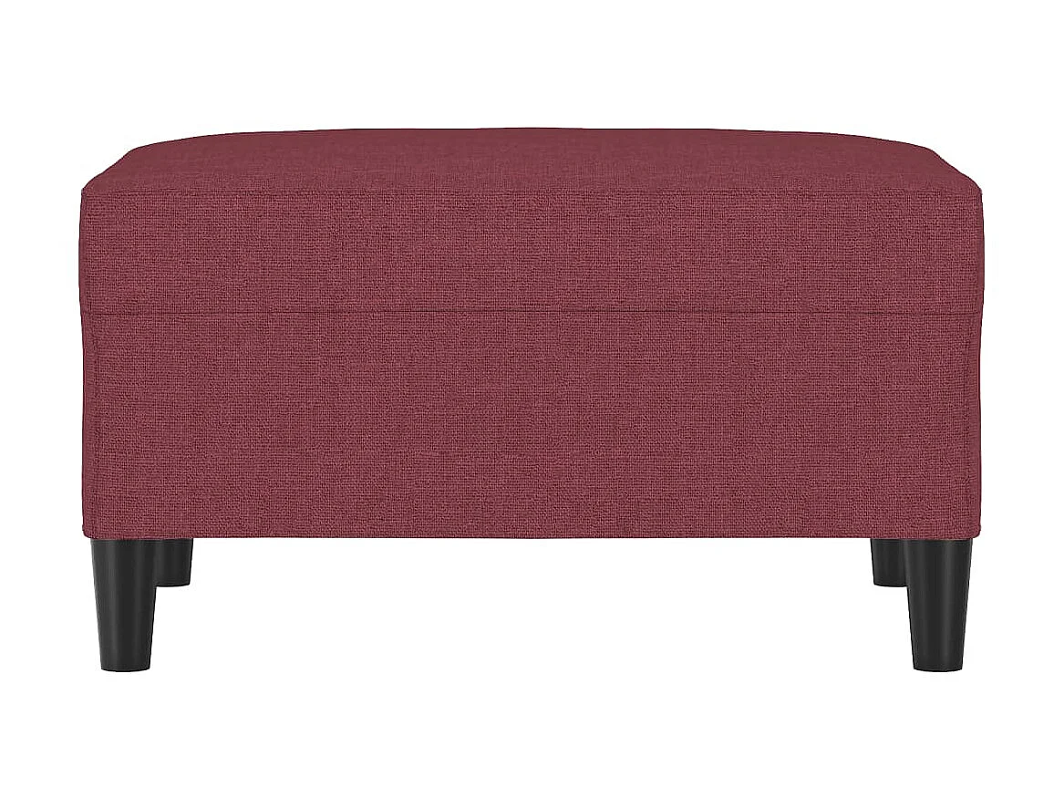 Reposapiés de tela rojo tinto 70x55x41 cm ES54435