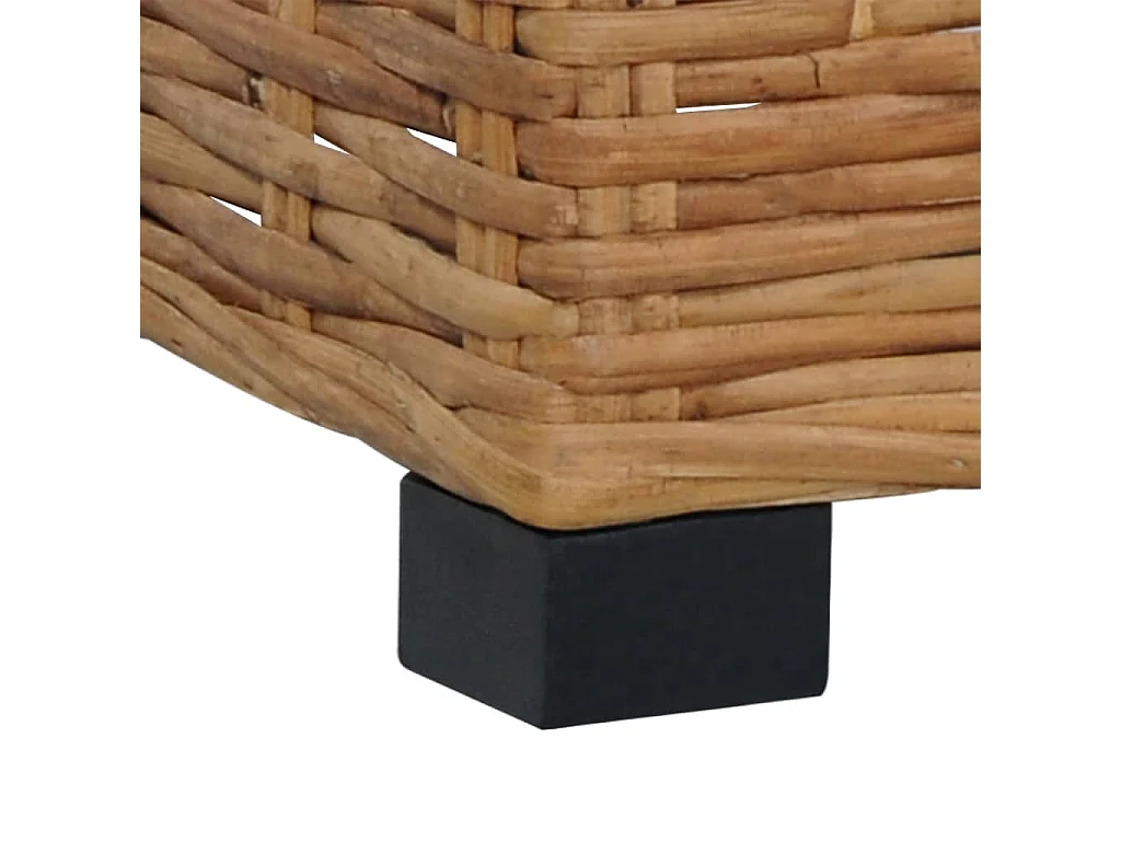 Voetensteun met kussen natuurlijk rattan NL968456