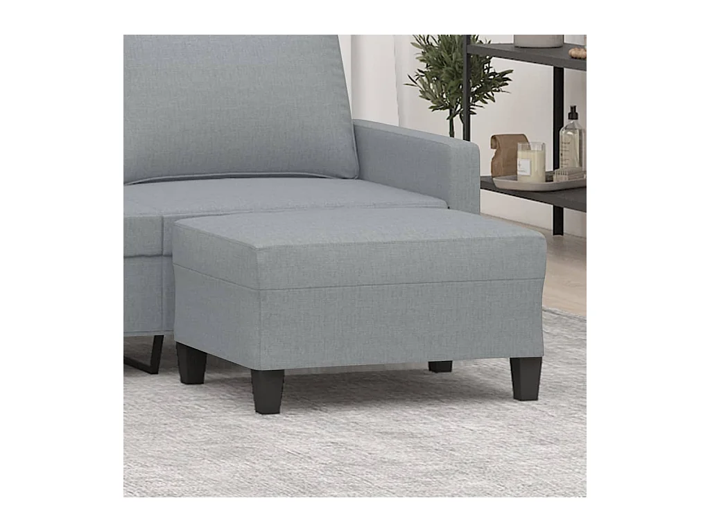 Repose-pied Gris clair 70x55x41 cm Tissu LQF72857