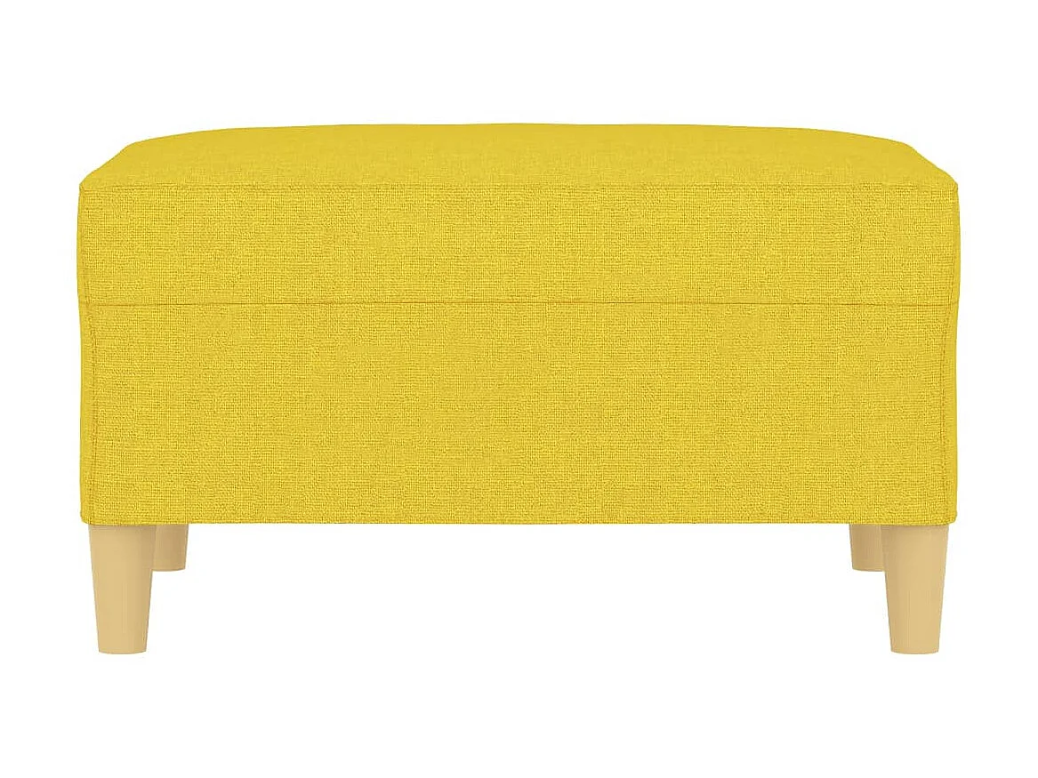 Reposapiés de tela amarillo claro 70x55x41 cm ES32070