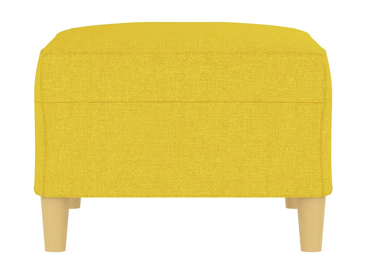 Reposapiés de tela amarillo claro 70x55x41 cm ES32070