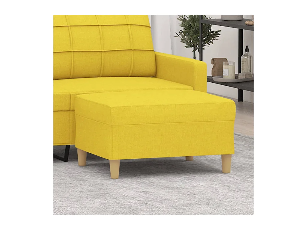 Repose-pied Jaune clair 70x55x41 cm Tissu LQF19142