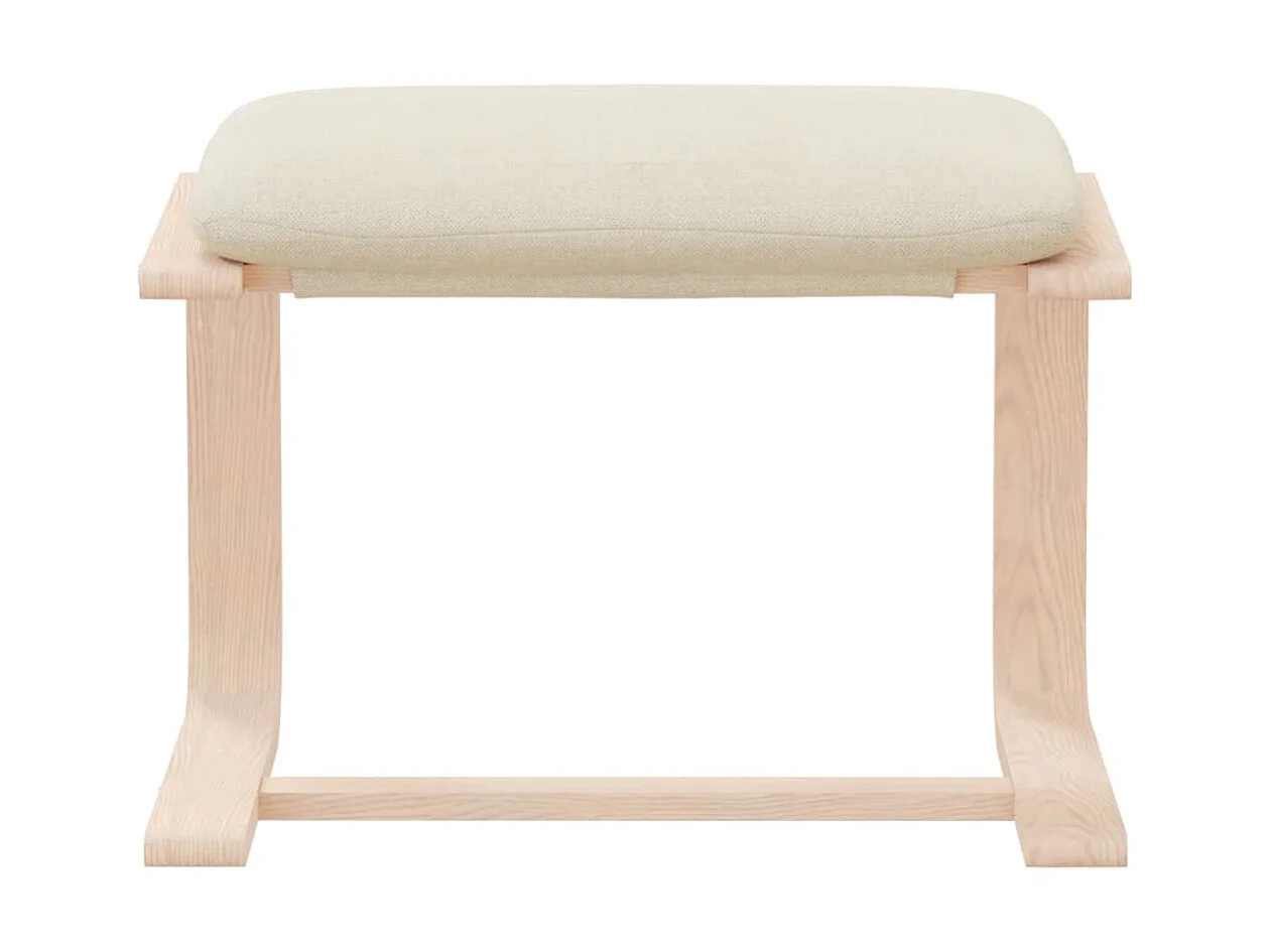 Voetenbank 51x41x40 cm stof crèmekleurig NL155976