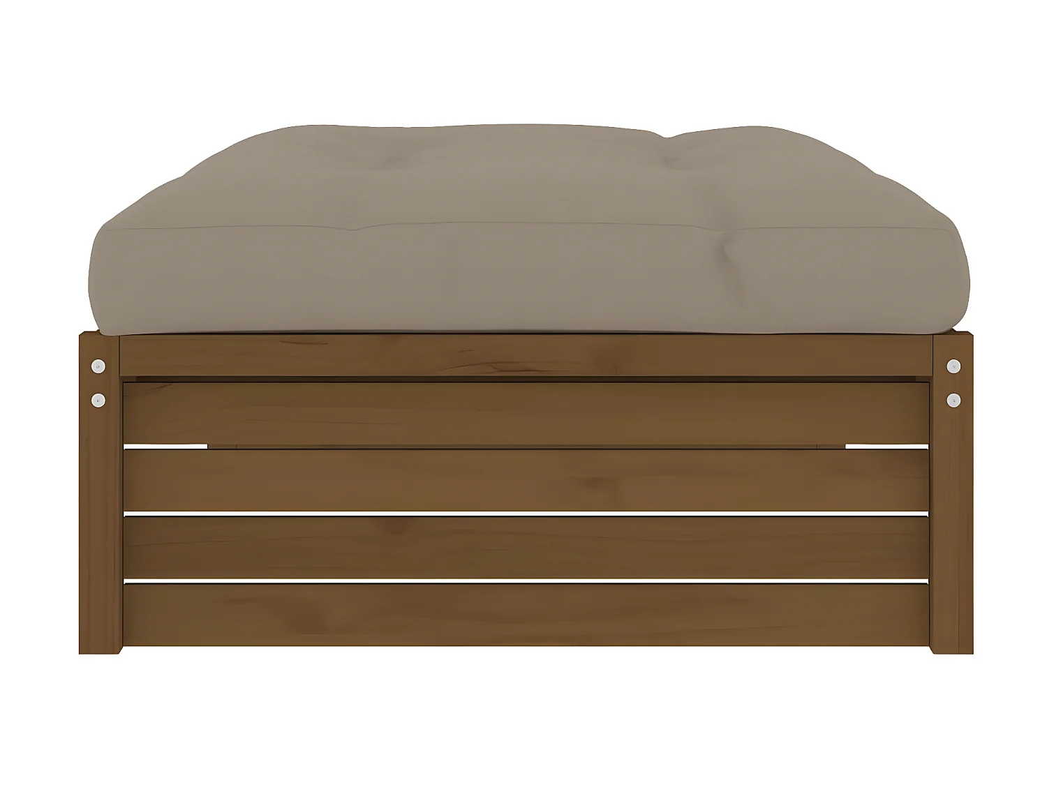 Repose-pied de jardin 120x80 cm marron miel bois de pin massif LQF79377