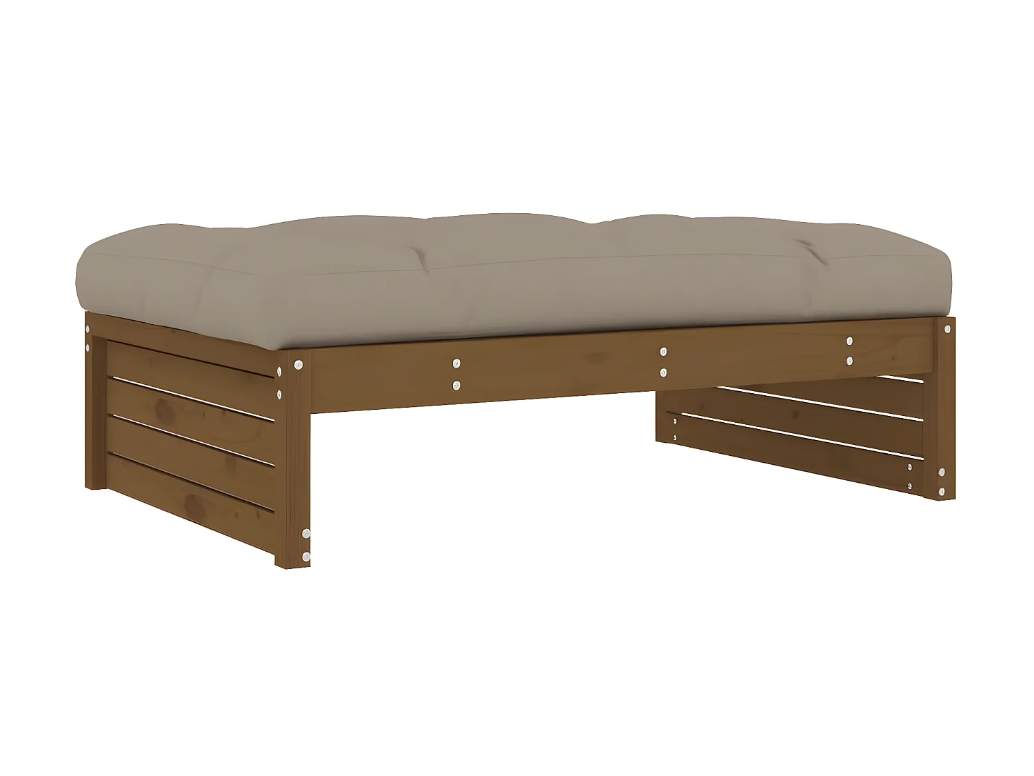 Repose-pied de jardin 120x80 cm marron miel bois de pin massif LQF79377