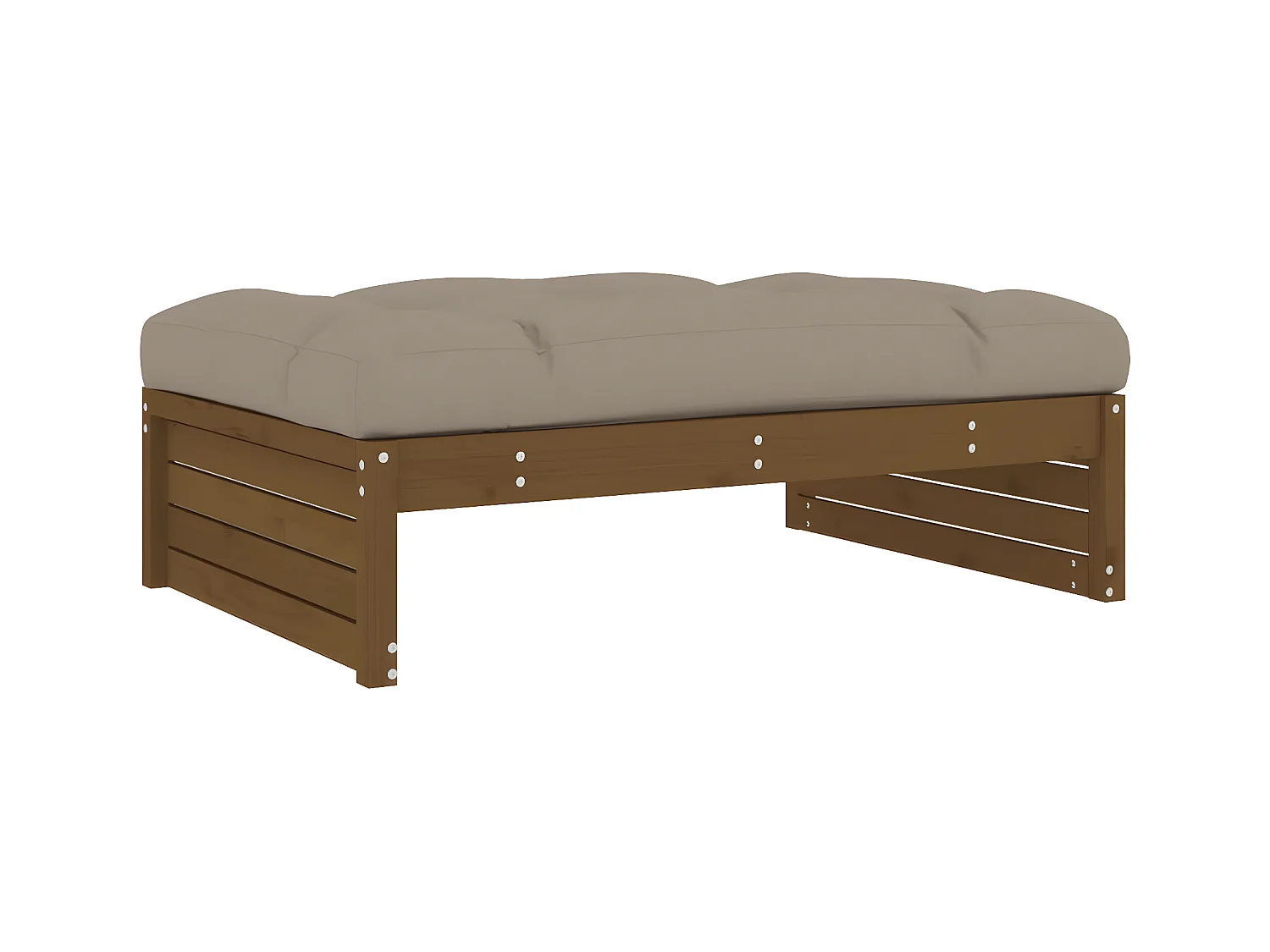 Repose-pied de jardin 120x80 cm marron miel bois de pin massif LQF79377