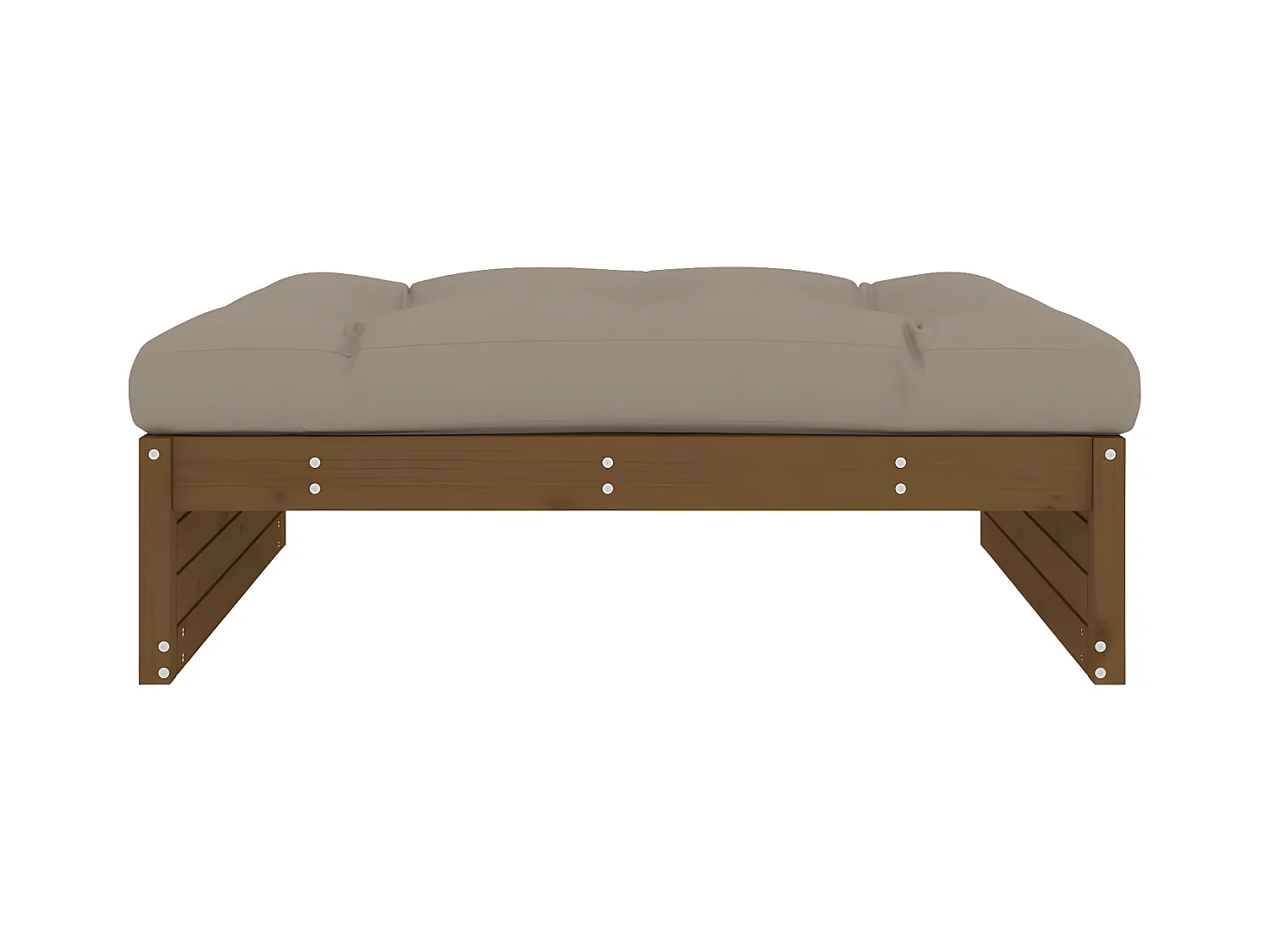 Repose-pied de jardin 120x80 cm marron miel bois de pin massif LQF79377