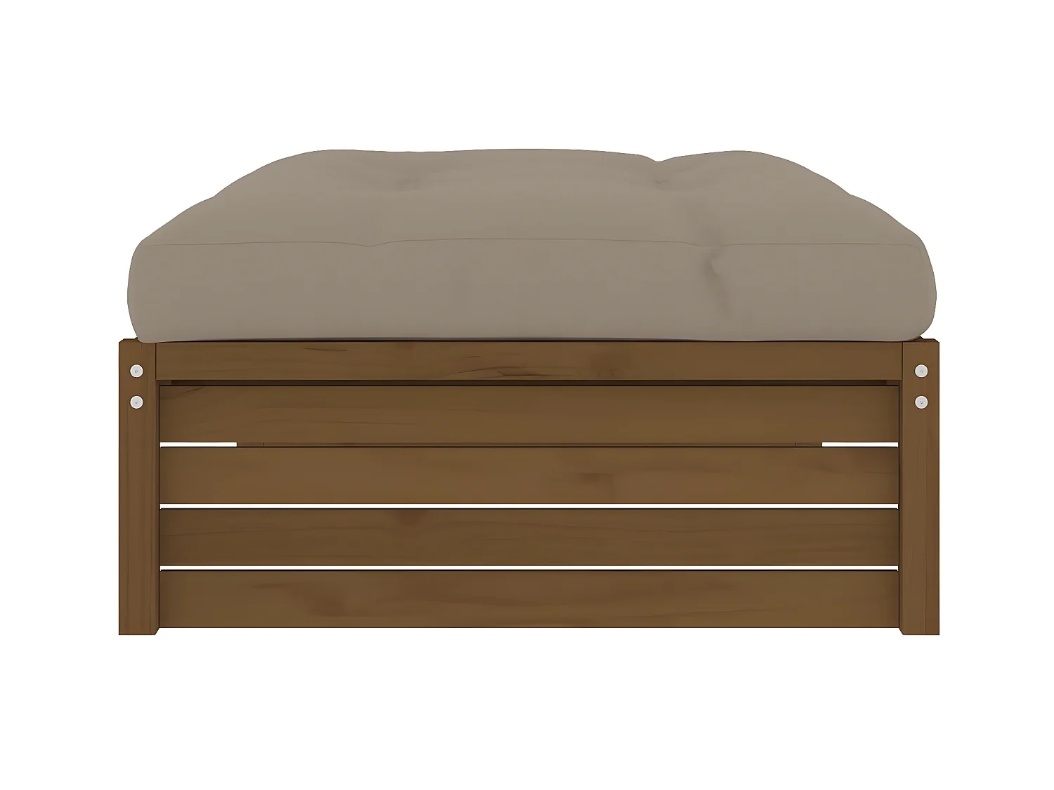 Repose-pied de jardin 120x80 cm marron miel bois de pin massif LQF79377