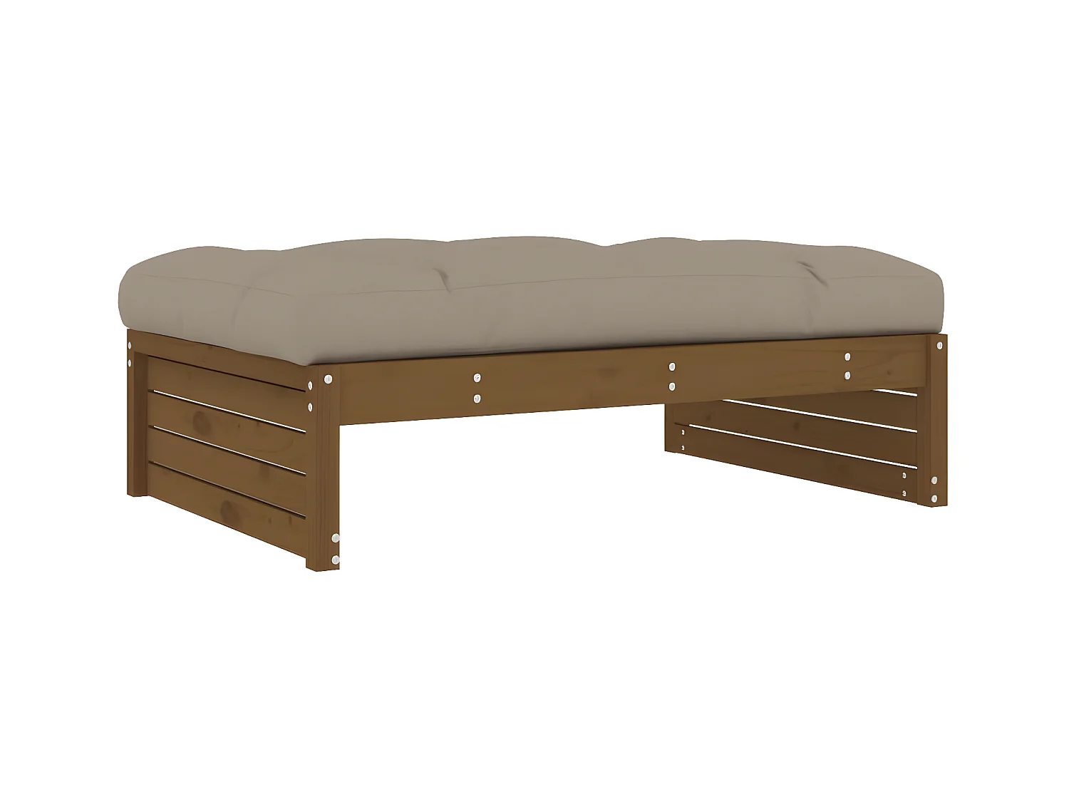 Repose-pied de jardin 120x80 cm marron miel bois de pin massif LQF79377