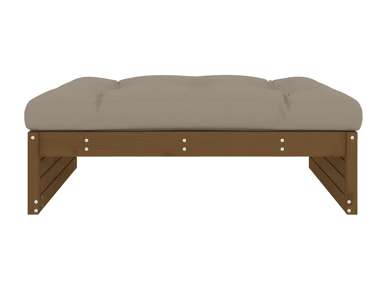 Repose-pied de jardin 120x80 cm marron miel bois de pin massif LQF79377