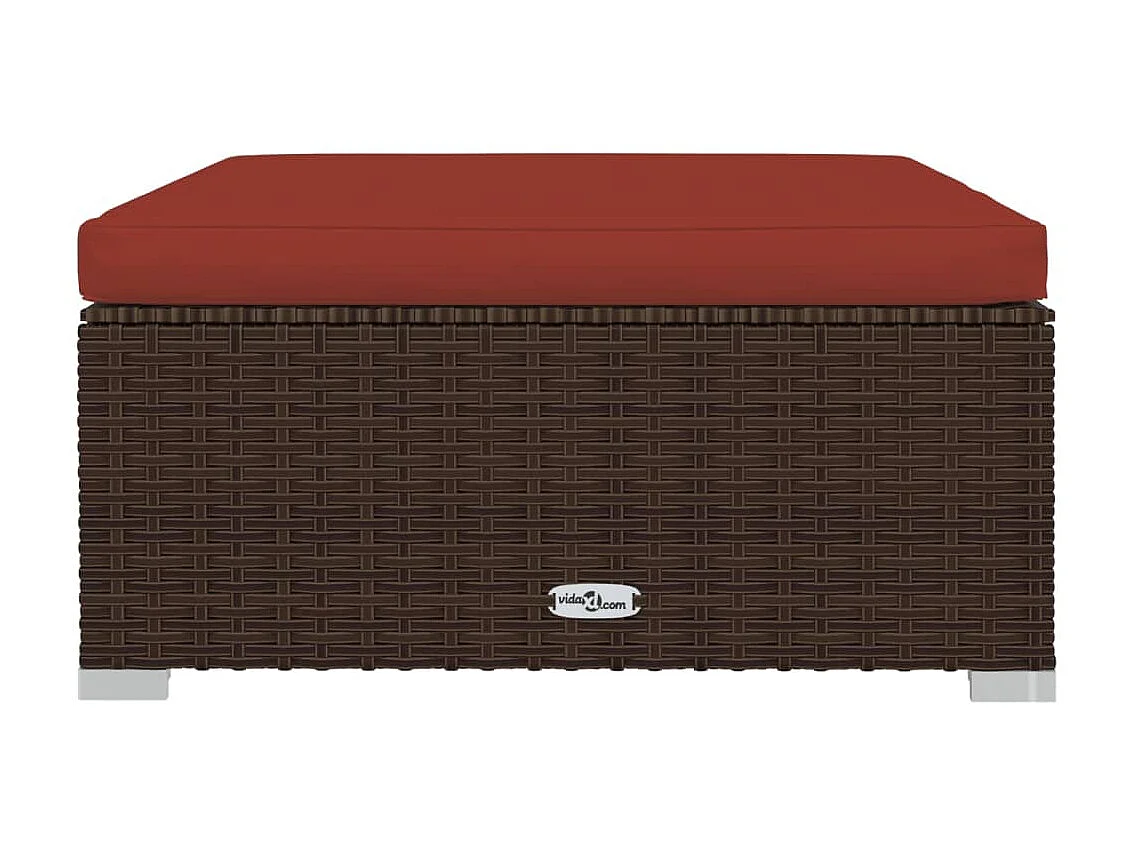 Canapé de jardin et coussin Marron 70x70x30 cm Poly rotin LQF11872