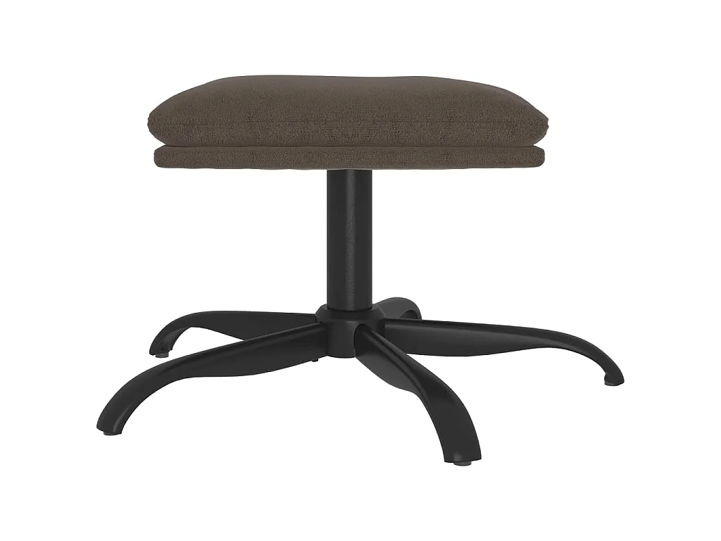 Apoio de pés tecido de microfibra 60x60x36 cm cinza-escuro PT603032
