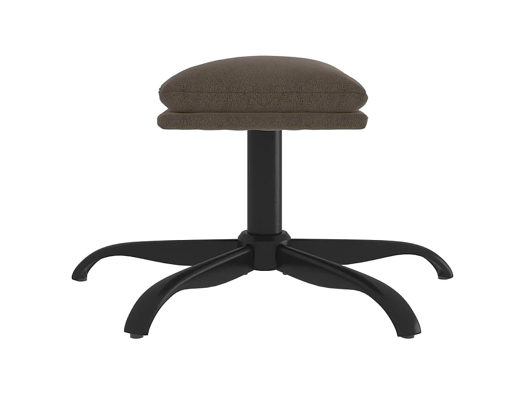 Apoio de pés tecido de microfibra 60x60x36 cm cinza-escuro PT603032