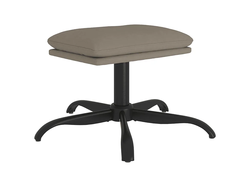 Repose-pied Gris clair 60x60x36 cm Velours LQF43634