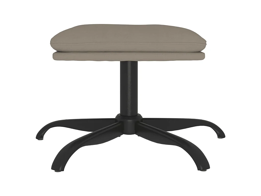 Repose-pied Gris clair 60x60x36 cm Velours LQF43634