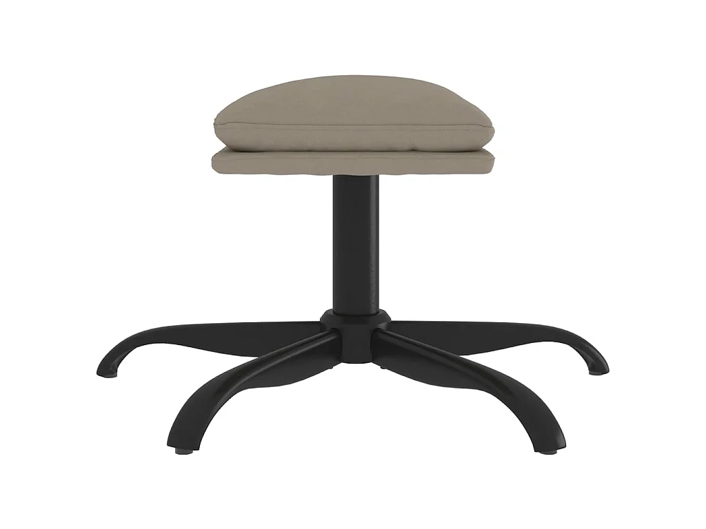 Repose-pied Gris clair 60x60x36 cm Velours LQF43634