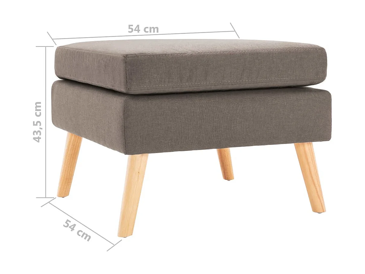 Repose-pied Taupe Tissu LQF69112