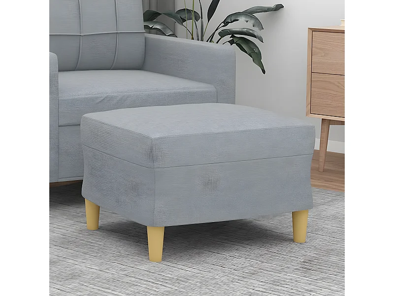 Repose-pied Gris clair 60x50x41 cm Tissu LQF29407