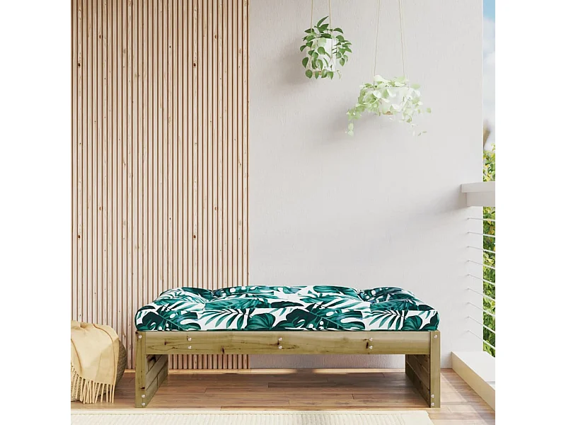 Reposapiés de jardín madera de pino impregnada 120x80 cm ES76258