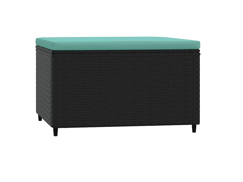 2 pcs Canapés de jardin avec coussins noir résine tressée LQF67053