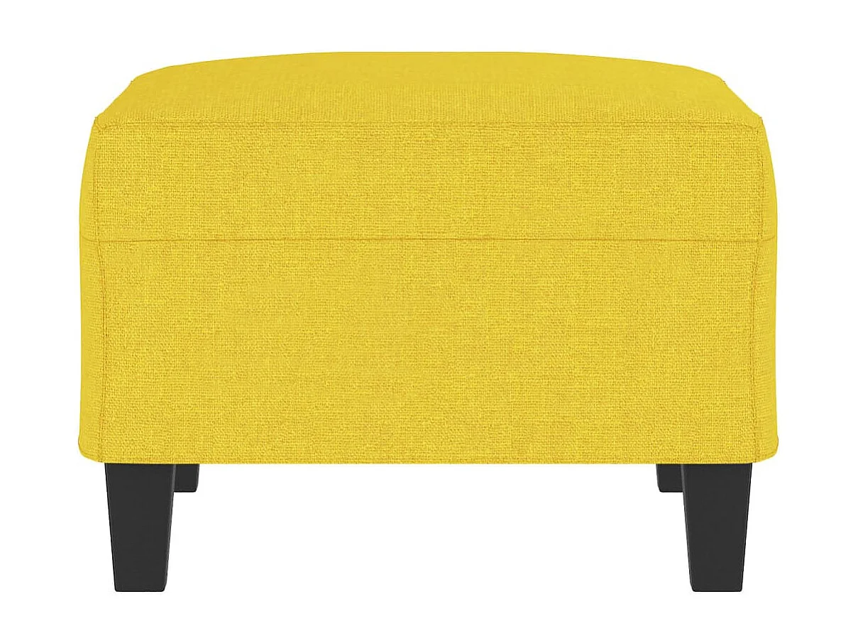 Reposapiés de tela amarillo claro 70x55x41 cm ES30977