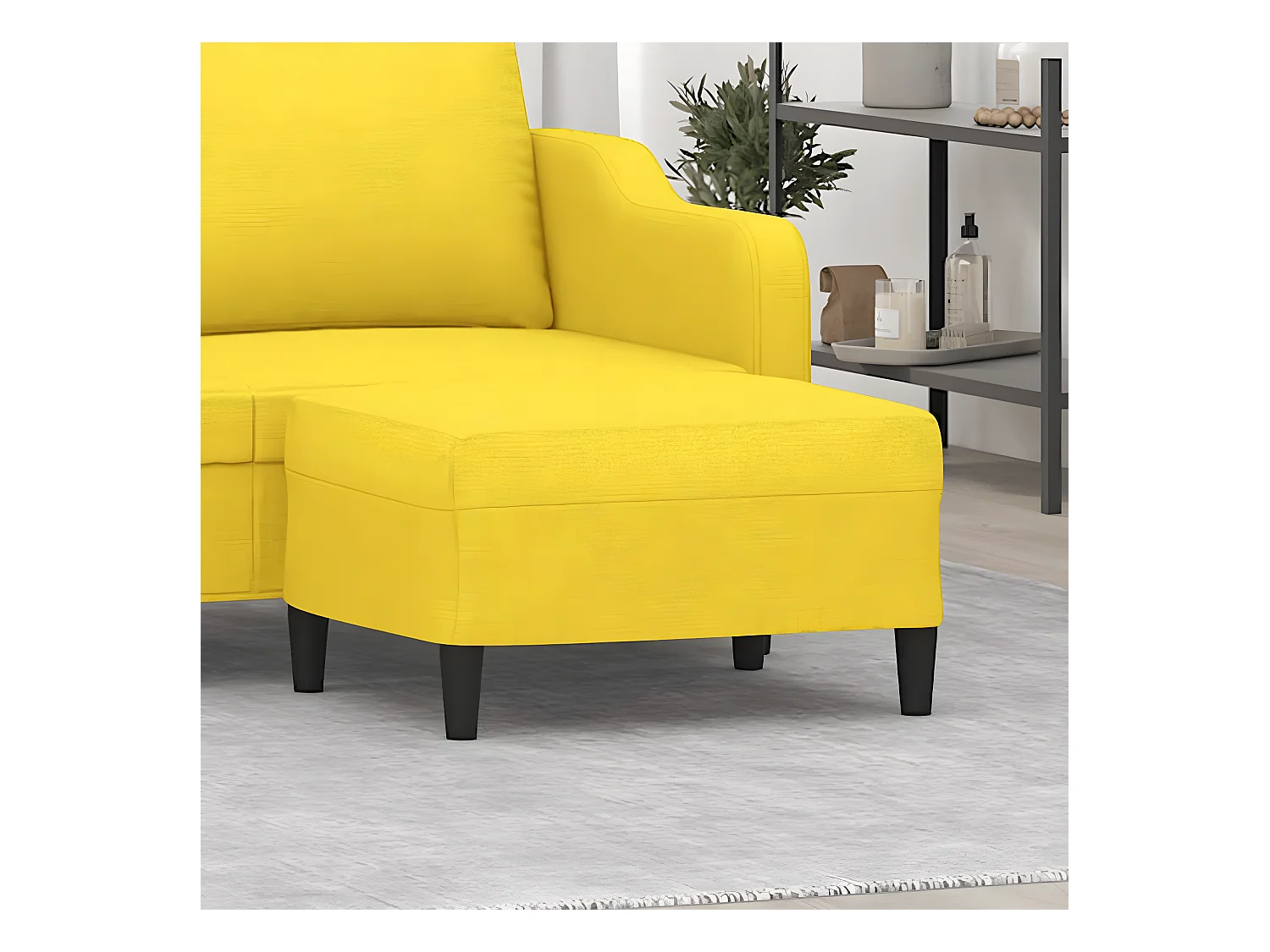 Repose-pied Jaune clair 70x55x41 cm Tissu LQF36388