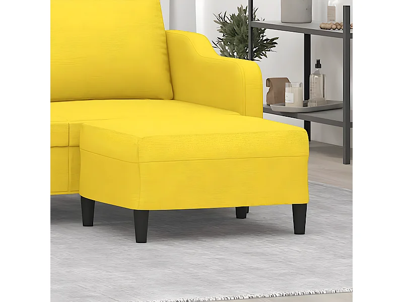 Repose-pied Jaune clair 70x55x41 cm Tissu LQF36388