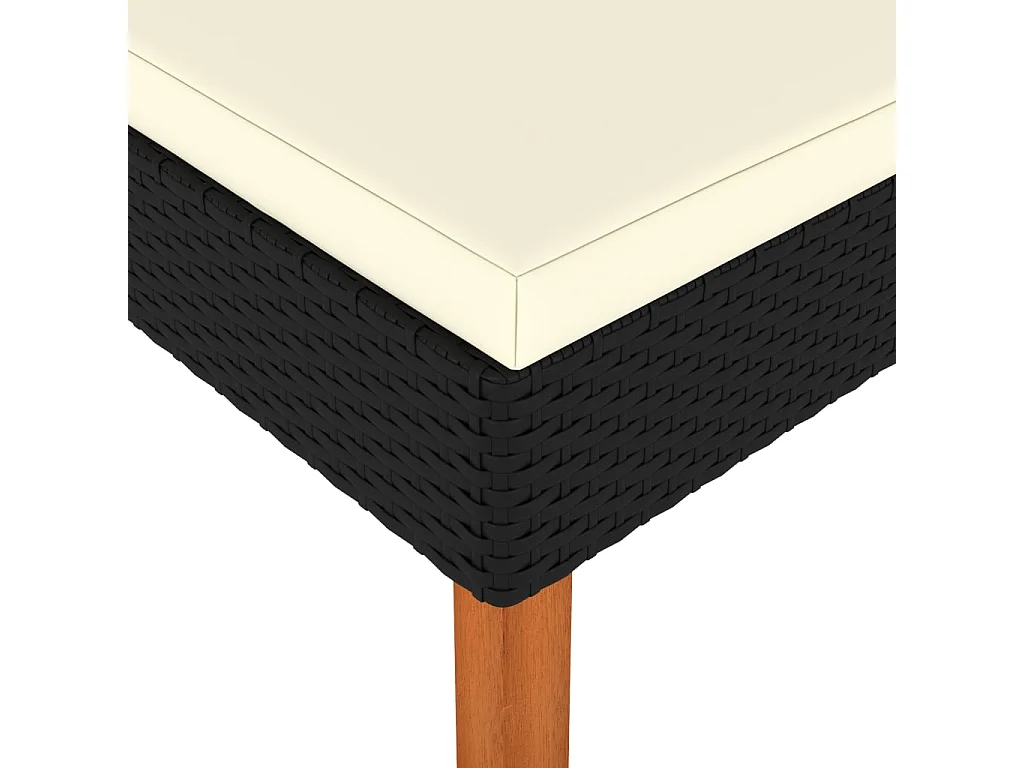 Repose-pied Résine tressée et bois d'eucalyptus massif LQF27619