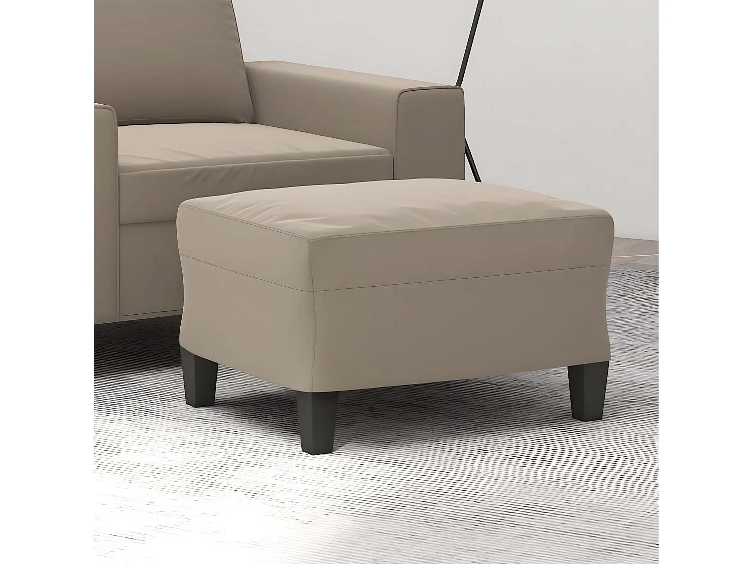 Repose-pied Taupe 60x50x41 cm Tissu microfibre LQF43732