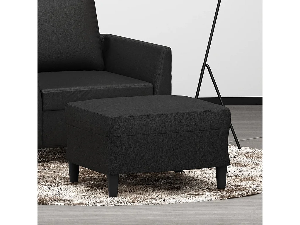 Repose-pied Noir 60x50x41 cm Similicuir LQF31352