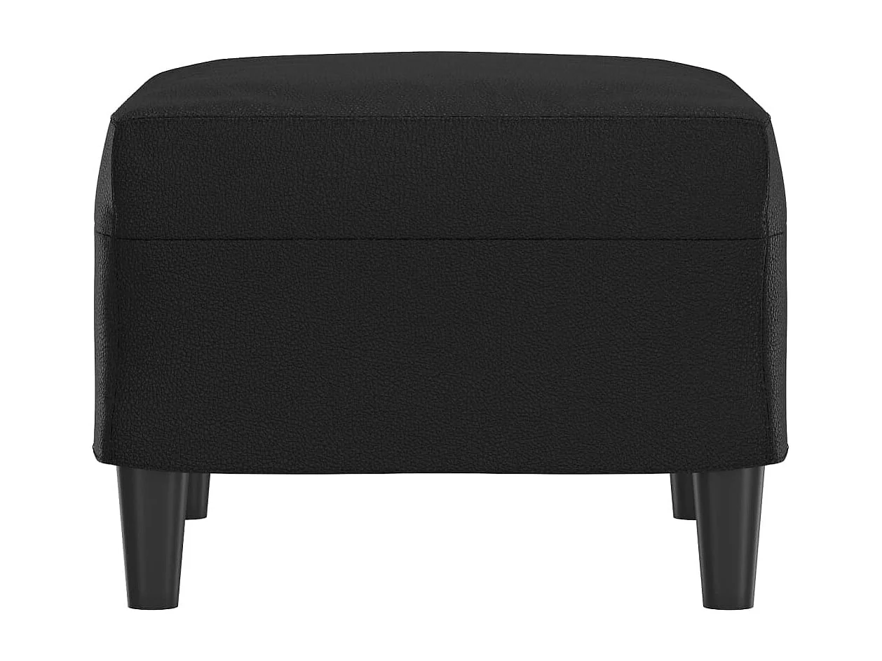 Repose-pied Noir 60x50x41 cm Similicuir LQF31352