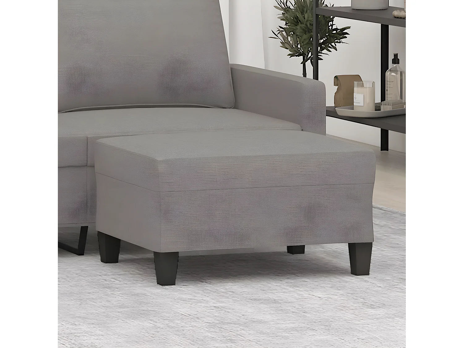 Repose-pied Taupe 70x55x41 cm Tissu LQF96599