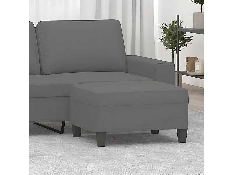 Repose-pied Gris foncé 70x55x41 cm Tissu microfibre LQF18590