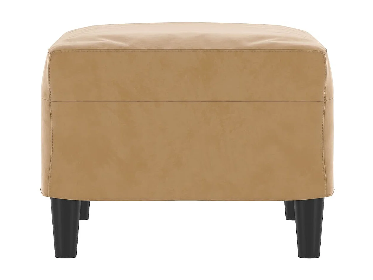 Repose-pied Marron 60x50x41 cm Velours LQF28623