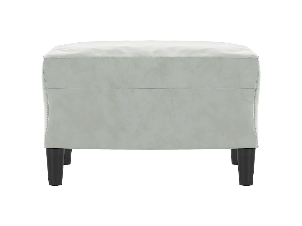 Repose-pied Gris clair 60x50x41 cm Velours LQF78849