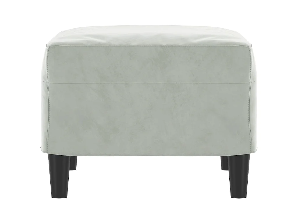 Repose-pied Gris clair 60x50x41 cm Velours LQF78849