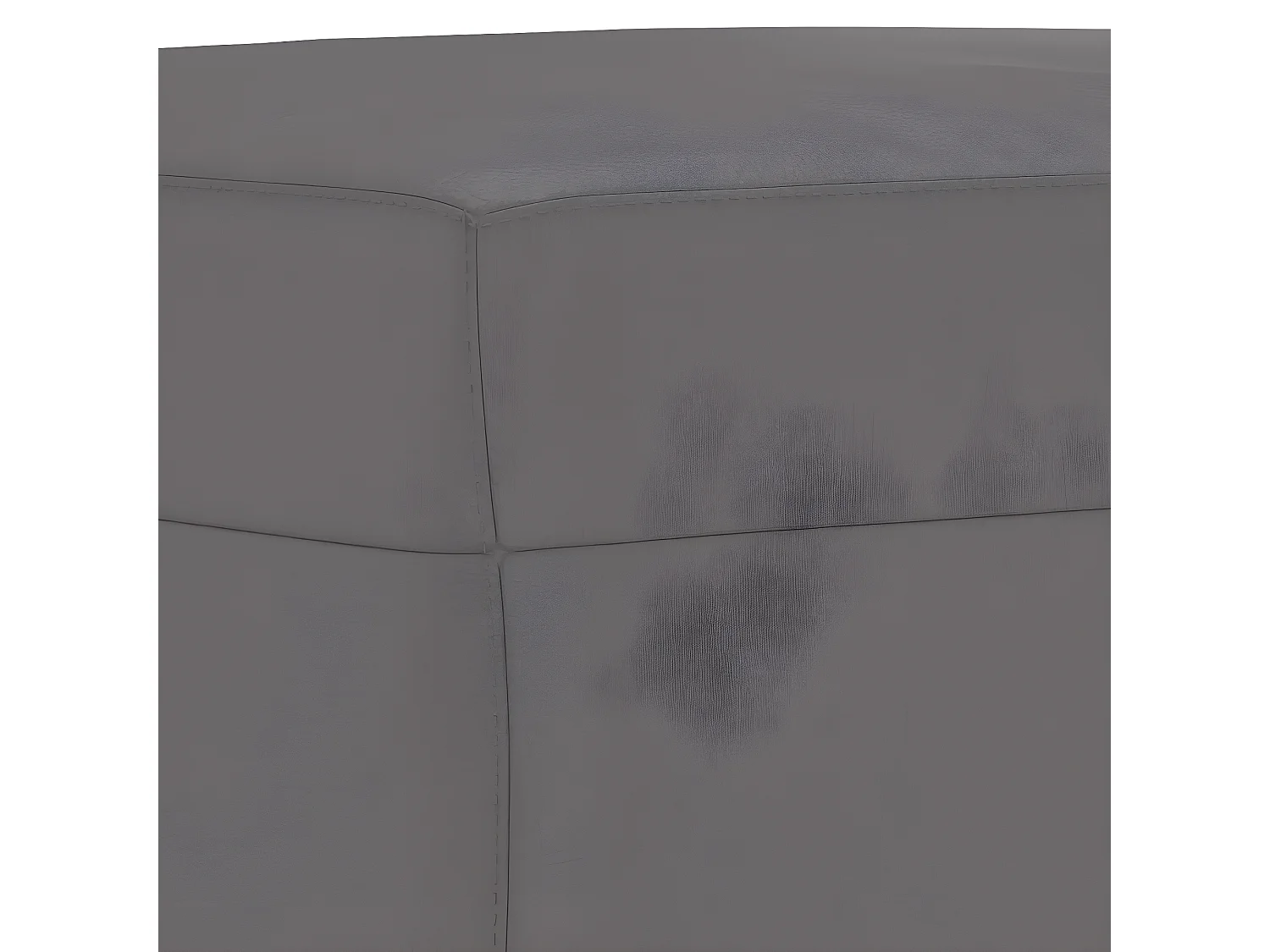 Voetenbank 60x50x41 cm kunstleer grijs NL959029