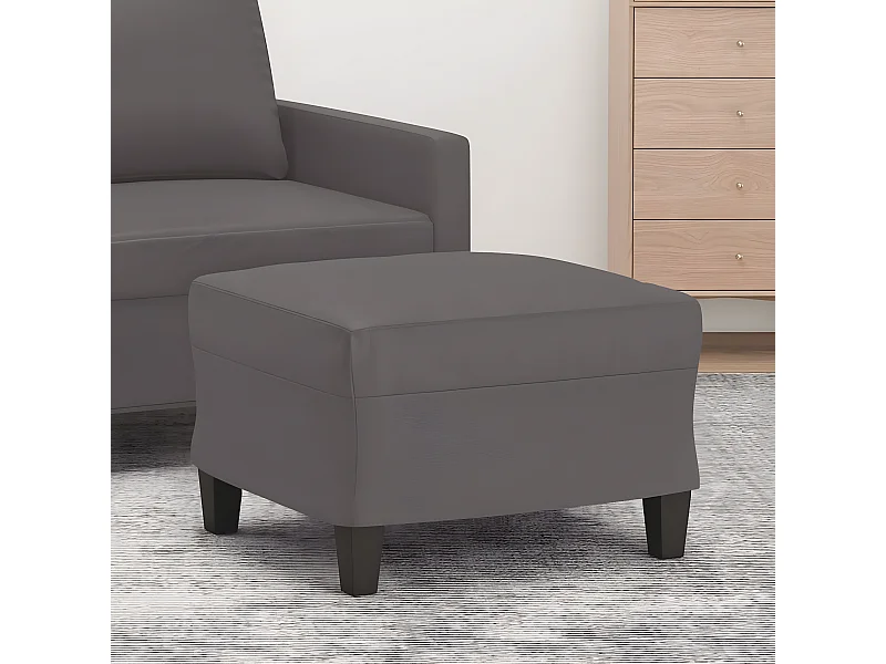 Repose-pied Gris 60x50x41 cm Similicuir LQF56100