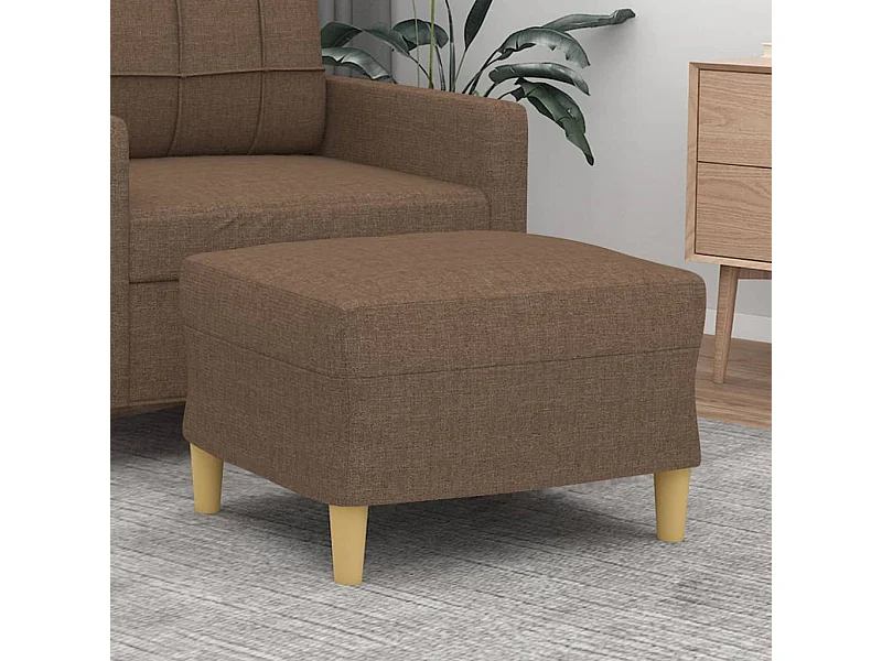 Repose-pied Marron 60x50x41 cm Tissu LQF61590