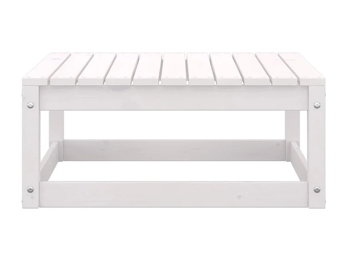 Reposapiéss de jardín con cojines madera maciza de pino blanco ES10316