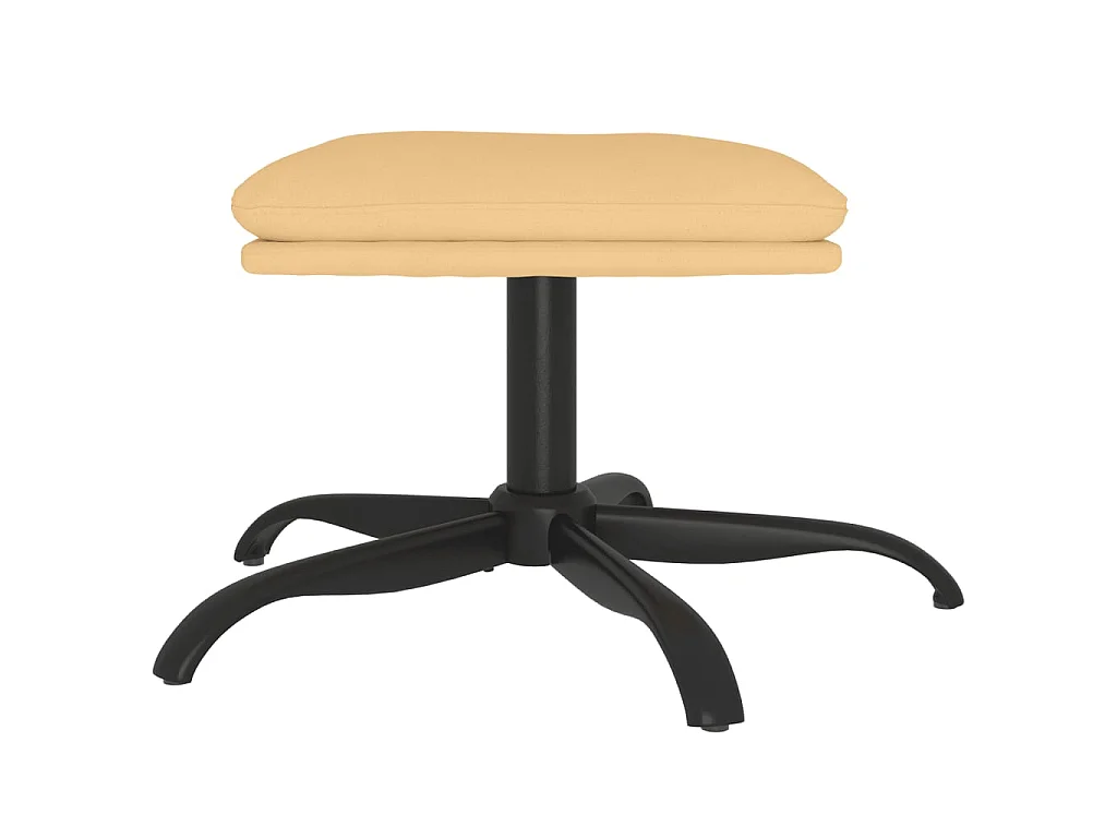 Repose-pied Crème 60x60x36 cm Tissu microfibre LQF28896