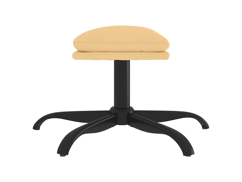 Repose-pied Crème 60x60x36 cm Tissu microfibre LQF28896