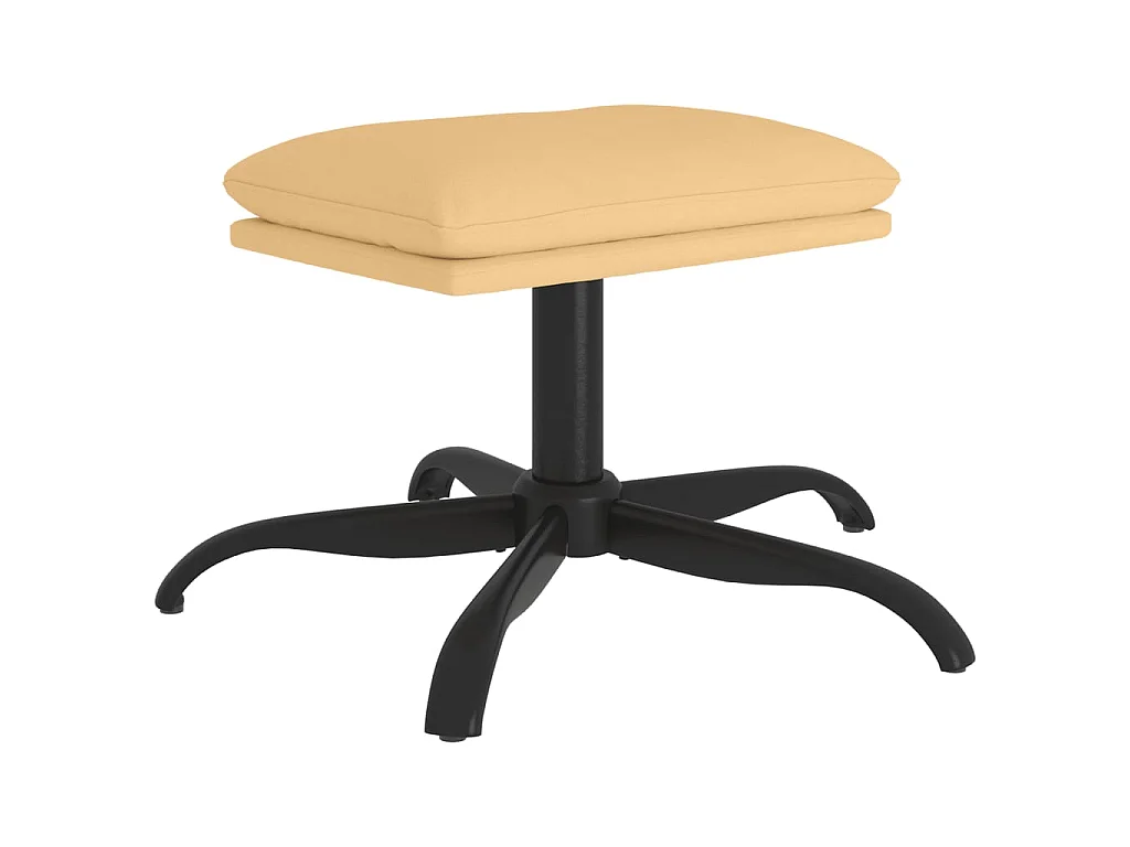 Repose-pied Crème 60x60x36 cm Tissu microfibre LQF28896