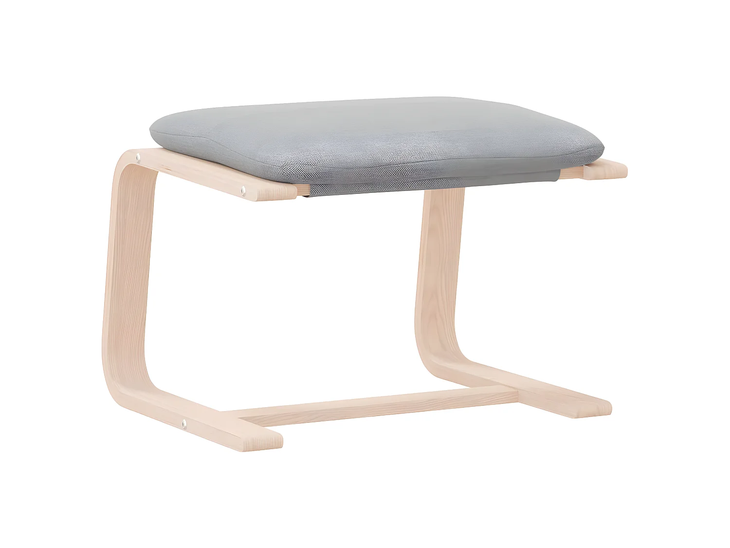 Voetenbank 51x41x40 cm stof lichtgrijs NL405031