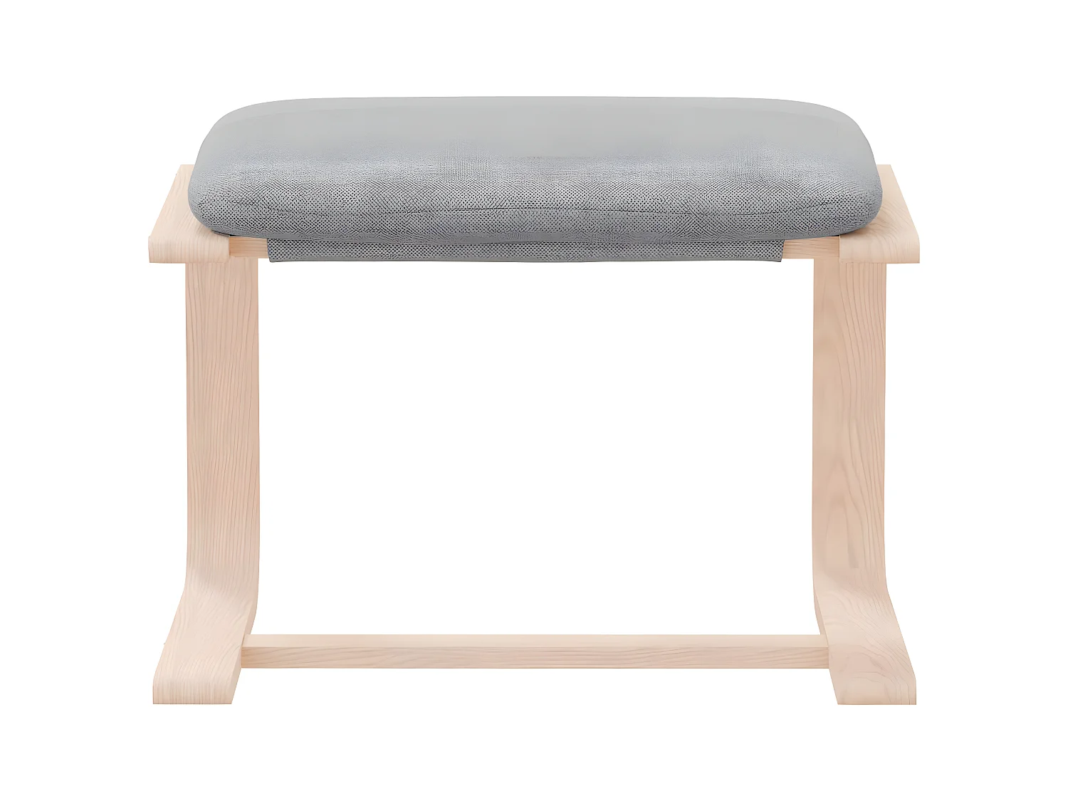 Voetenbank 51x41x40 cm stof lichtgrijs NL405031