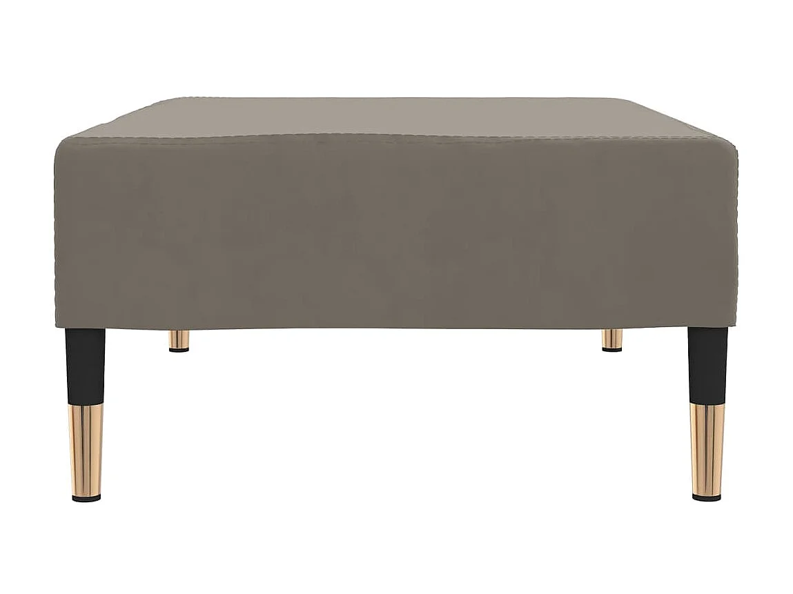 Repose-pied Gris clair 78x56x32 cm Velours LQF62771