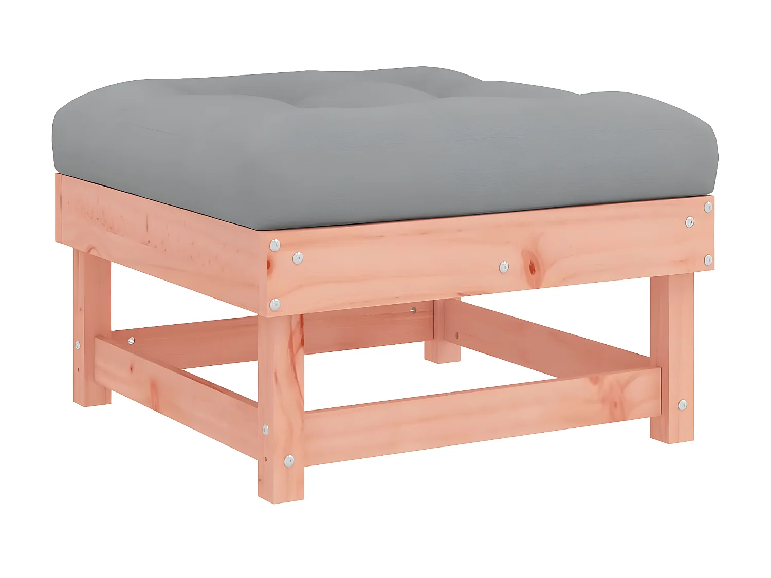 2 pcs Repose-pieds de jardin avec coussins bois massif douglas LQF37981