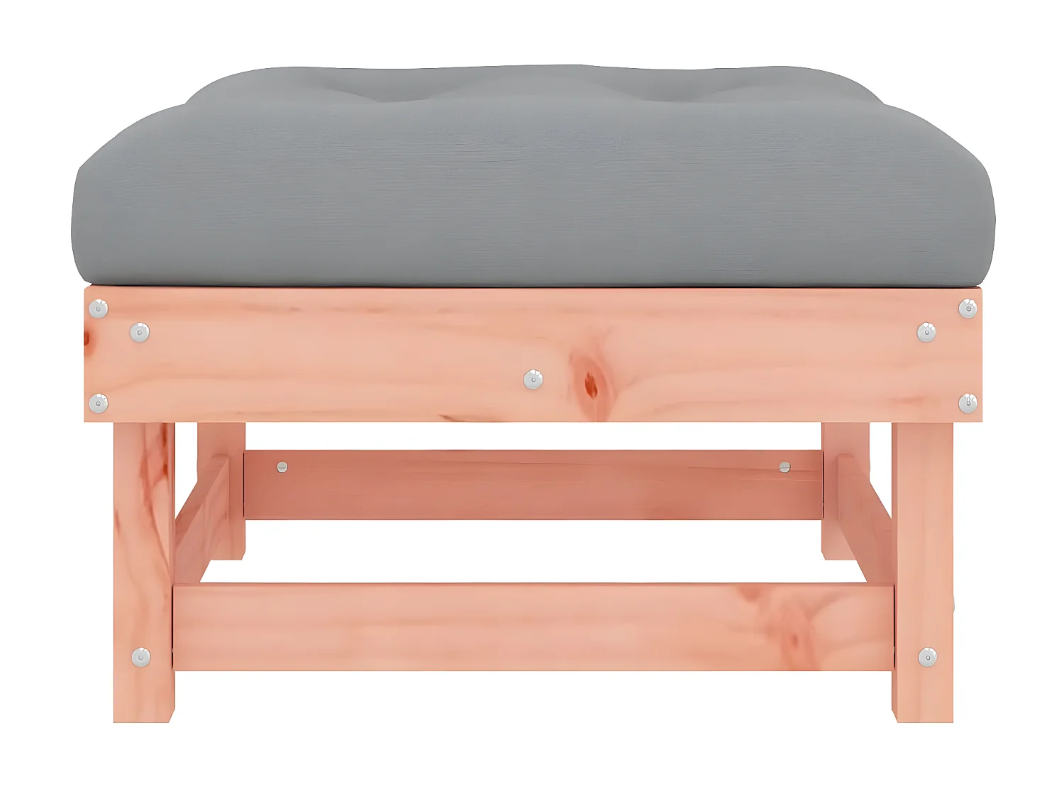 2 pcs Repose-pieds de jardin avec coussins bois massif douglas LQF37981